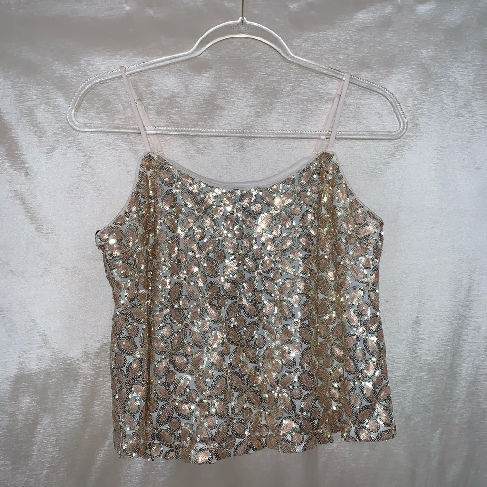 Floral Sequin Top
